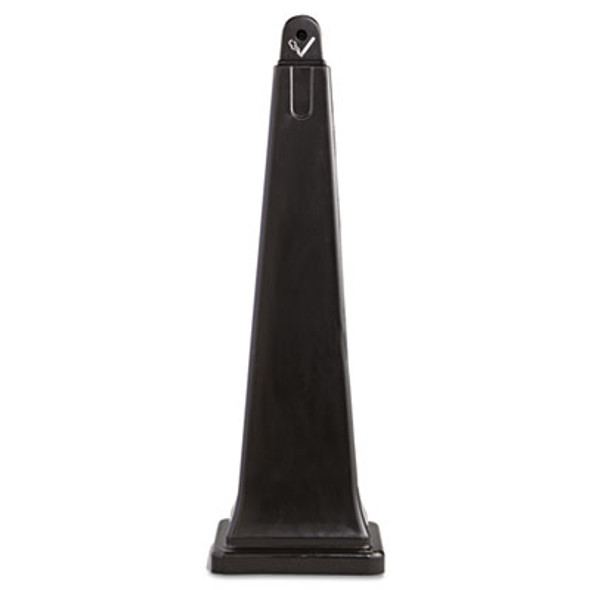 Groundskeeper Cigarette Waste Collector, Pyramid, 1 Gal, 12.25 x 39.75,  Black