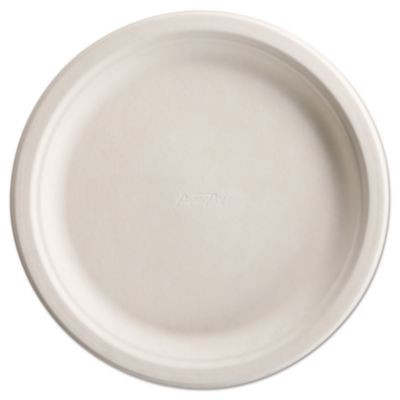 Paperpro Naturals Molded Fiber Dinnerware, Round Plates, 10.5" Dia, Natural, 125/Pack, 4 Packs/Carton