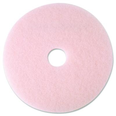 Ultra High-Speed Eraser Floor Burnishing Pad 3600, 19" Diameter, Pink, 5/Carton