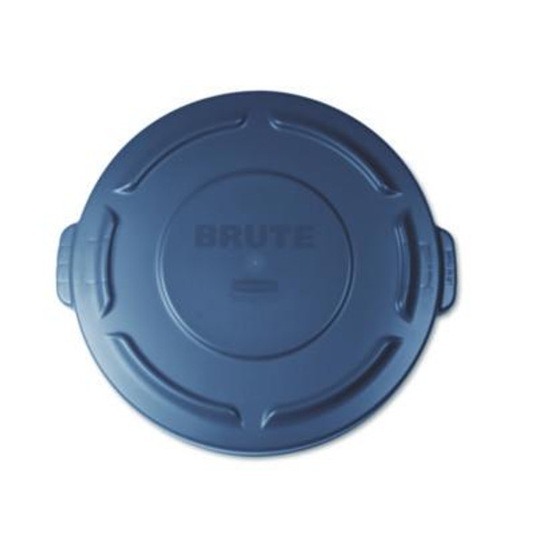 Brute Self-Draining Flat Top Lids For 20 Gal Round Brute Containers, 19.88" Diameter, Gray