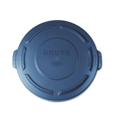 Brute Self-Draining Flat Top Lids For 20 Gal Round Brute Containers, 19.88" Diameter, Gray