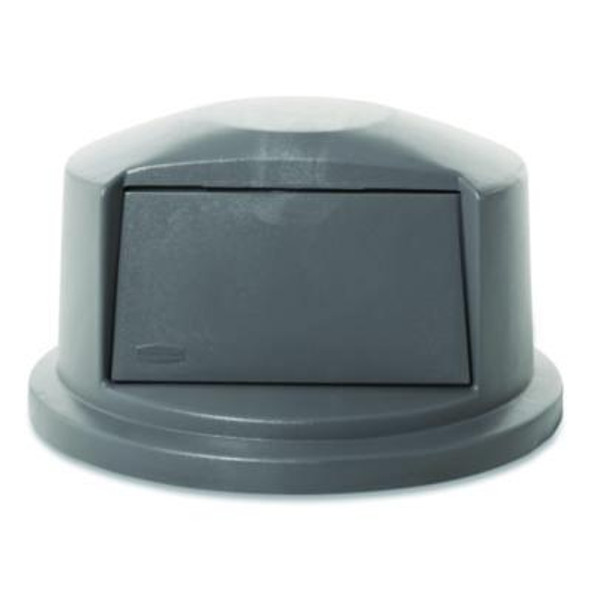 Brute Dome Top Swing Door Lid For 32 Gal Waste Containers, 22.75" Diameter x 12.25h, Gray