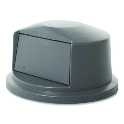 Brute Dome Top Swing Door Lid For 32 Gal Waste Containers, 22.75" Diameter x 12.25h, Gray