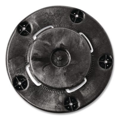 Brute Round Twist On/Off Dolly, 250 Lb Capacity, 18" Dia x 6.63"h, Fits 20 To 55 Gallon Brute Containers, Black