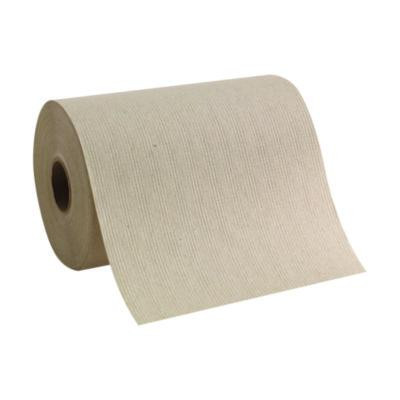 Pacific Blue Basic Recycled Paper Towel Roll, 1-Ply, 7.88 x 350 Ft, Brown, 12 Rolls/Carton