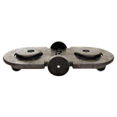 Brute Tandem Dolly, Two-Container, 300 Lb Capacity, 20.25w x 45d x 8h, Black