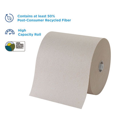 Pacific Blue Ultra Paper Towels, 1-Ply, 7.87" x 1,150 Ft, Natural, 3 Rolls/Carton