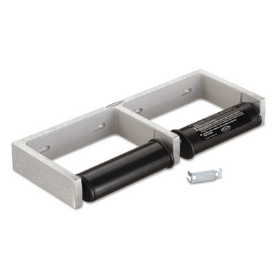 Classicseries Toilet Tissue Dispenser For Two Rolls, 12.5 x 4 86 x 1.5, Satin Finish Cast Aluminum
