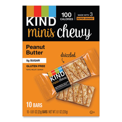 Minis Chewy, Peanut Butter, 0.81 Oz 10/Pack