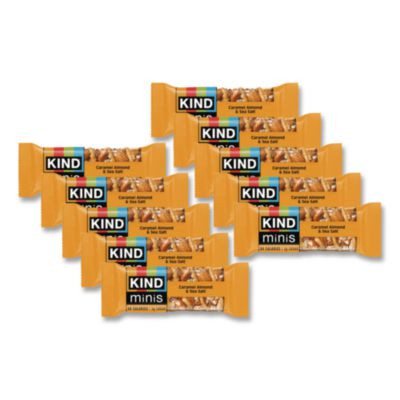 Minis, Caramel Almond Nuts/Sea Salt, 0.7 Oz Bar, 10/Pack