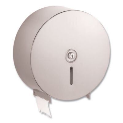Single Roll Jumbo Toilet Tissue Dispenser, 10.66 x 4.5 x 10.63, Silver
