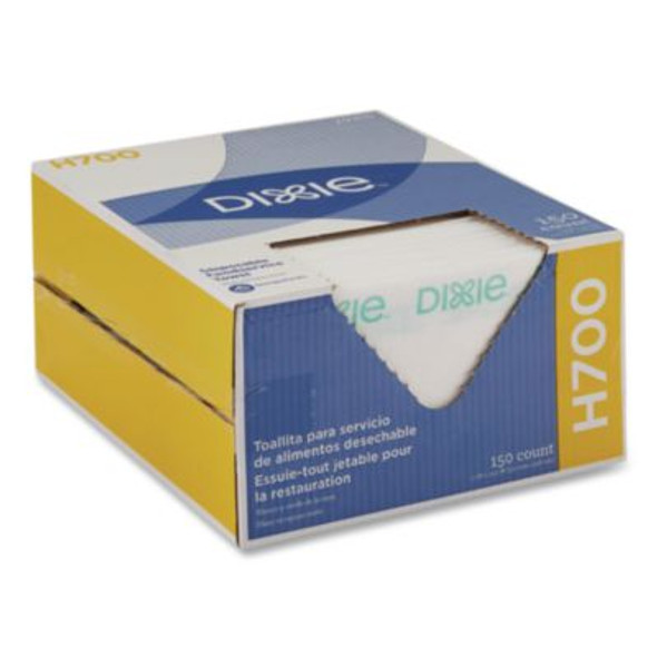 H700 Disposable Foodservice Towel, 1-Ply, 13 x 23.5, White/Green, 150/Carton