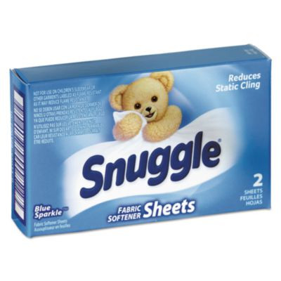 Vend-Design Fabric Softener Sheets, Blue Sparkle Scent, 2 Sheets/Box, 100 Boxes/Carton