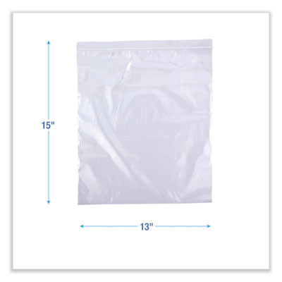 Reclosable Food Storage Bags, 2 Gallon, 13" x 15", Clear, 100/Box