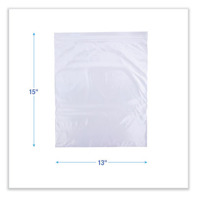 Reclosable Freezer Storage Bags, 2 Gal, 13" x 15", Clear, 100/Box