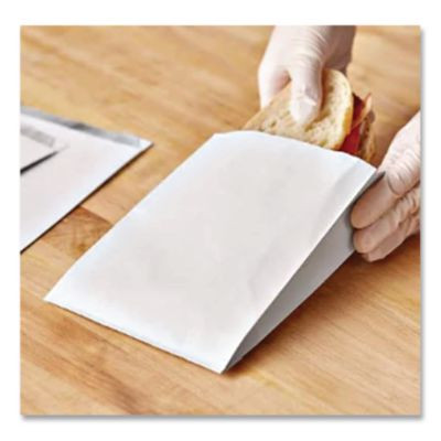 Togo! Foil Insulator Deli And Sandwich Bags, 5.25" x 3.5" x 12", White, 500/Carton