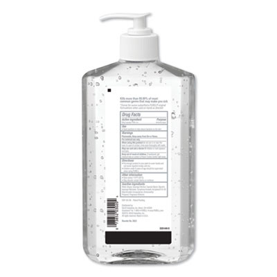 Advanced Hand Sanitizer Refreshing Gel, 20 Oz Pump Bottle, Clean Scent, 12/Carton