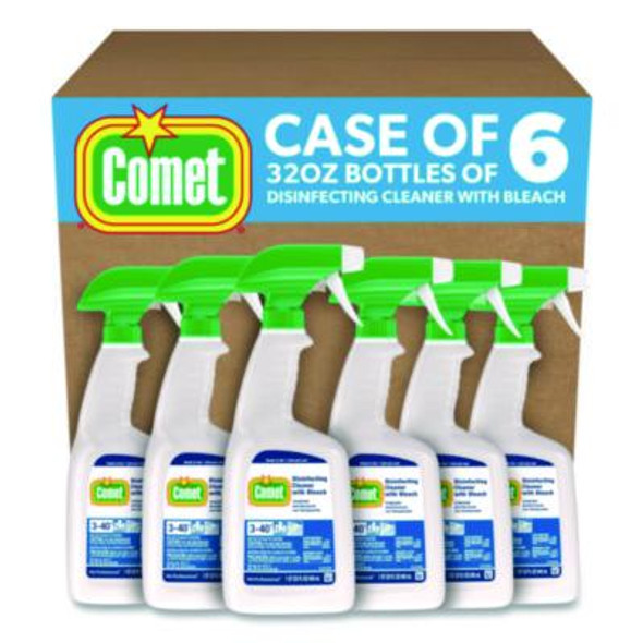Disinfecting Cleaner With Bleach, Fresh Scent, 32 Oz Bottles, 8 Bottles And 2 Trigger Sprayers/Carton
