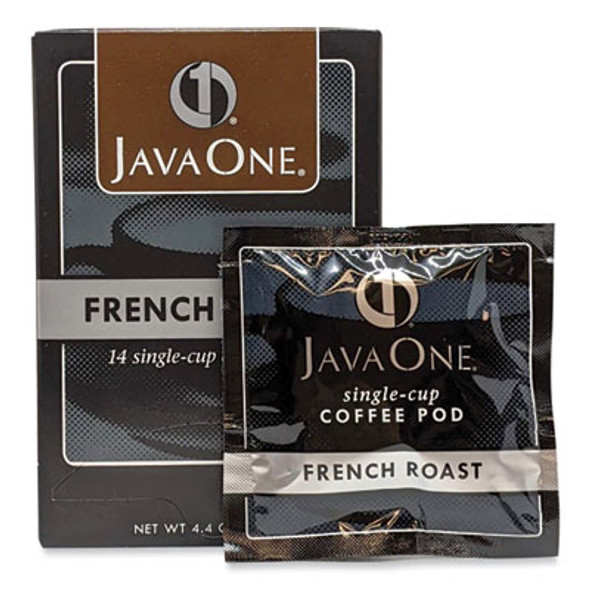 Coffee Pods, French Roast, Single Cup, 14/Box