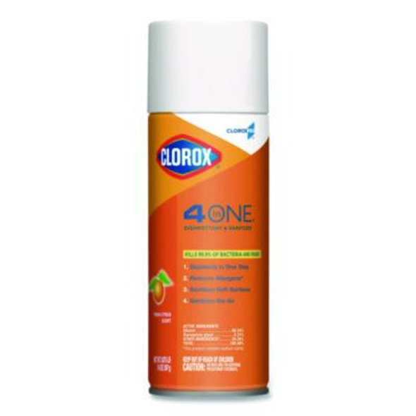 4-In-One Disinfectant And Sanitizer, Citrus, 14 Oz Aerosol Spray