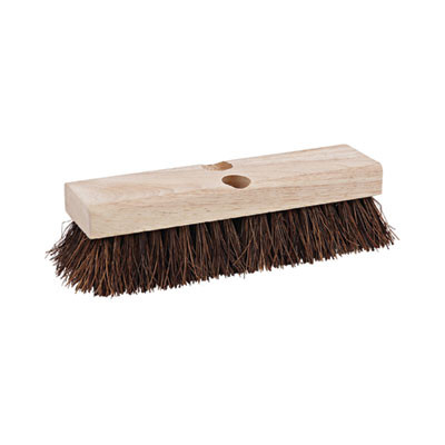 Deck Brush Head, 2" Brown Palmyra Fiber Bristles, 10" Brush