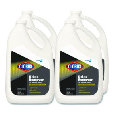 Cloroxpro Urine Remover For Stains And Odors, 128 Oz Refill Bottle, 4/Carton
