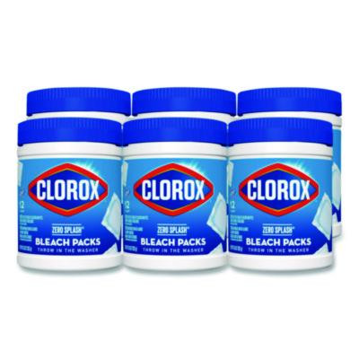 Zero Splash Bleach Packs, Regular Scent, 12 Packs/Canister, 6 Canisters/Carton