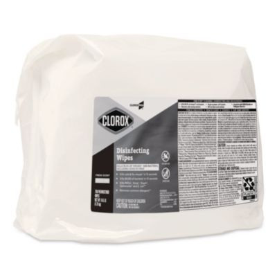 Cloroxpro Disinfecting Wipes, 1-Ply, 7 x 7, Fresh Scent, White, 700/Bag Refill, 2 Bags/Carton