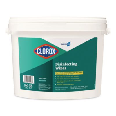 Cloroxpro Disinfecting Wipes, 1-Ply, 7 x 8, Fresh Scent, White, 700 Wipes/Bucket