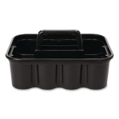 Commercial Deluxe Carry Caddy, Eight Compartments, 15 x 7.4, Black