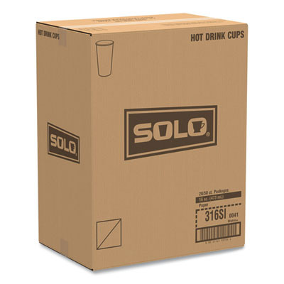 Paper Hot Drink Cups In Bistro Design, 16 Oz, Maroon, 50/Pack