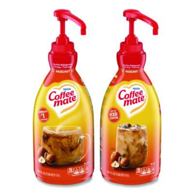 Liquid Coffee Creamer, Hazelnut, 1.5 L Pump Bottle, 2/Carton