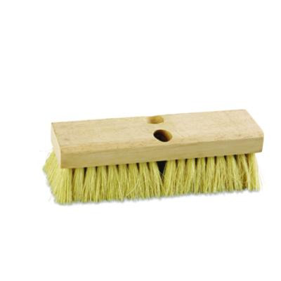 Deck Brush Head, 2" White Tampico Fiber Bristles, 10" Brush