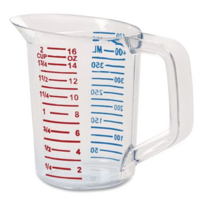 Bouncer Measuring Cup, 16 Oz, Plastic, Clear