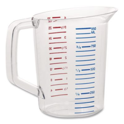 Bouncer Measuring Cup, 32 Oz, Plastic, Clear