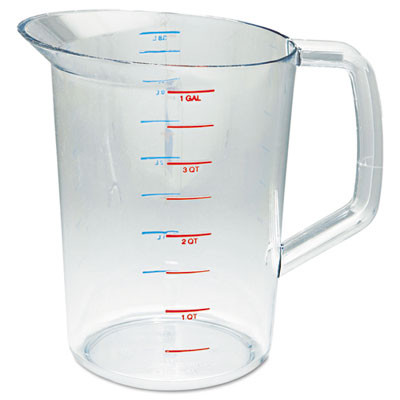 Bouncer Measuring Cup, 4 Qt, Plastic, Clear