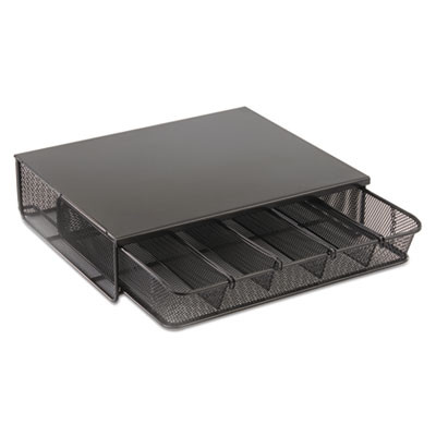 Onyx One Drawer Hospitality Organizer, 5 Compartments, 12.5 x 11.25 x 3.25, Black
