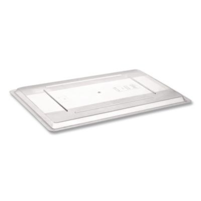 Food/Tote Box Lids, 26 x 18, Clear, Plastic