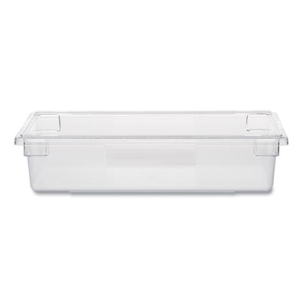 Food/Tote Boxes, 8.5 Gal, 26 x 18 x 6, Clear, Plastic