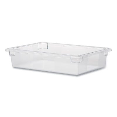 Food/Tote Boxes, 8.5 Gal, 26 x 18 x 6, Clear, Plastic