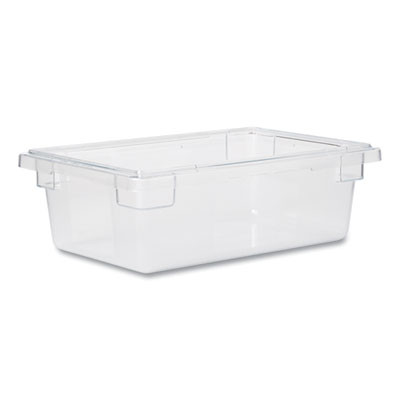 Food/Tote Boxes, 3.5 Gal, 18 x 12 x 6, Clear, Plastic