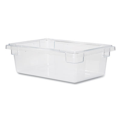 Food/Tote Boxes, 3.5 Gal, 18 x 12 x 6, Clear, Plastic