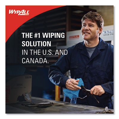 Power Clean Oil, Grease And Ink Cloths, Jumbo Roll, 9.8 x 12.2, Blue, 717/Roll