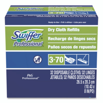 Dry Refill Cloths, 10.63" x 8", White, 32/Box