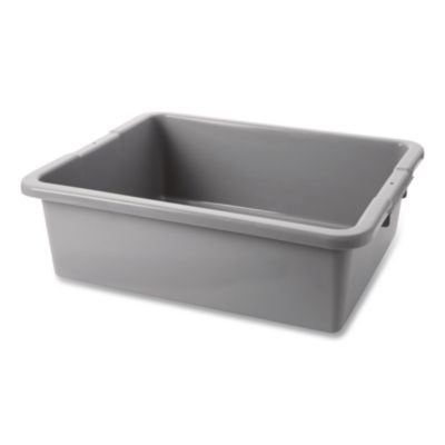 Bus/Utility Box, 7.13 Gal, 21.5" X 17.13" X 7", Gray