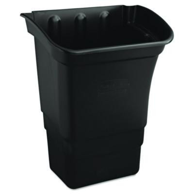 Optional Utility Cart Refuse/Utility Bin, 8 Gal, Polyethylene, Black
