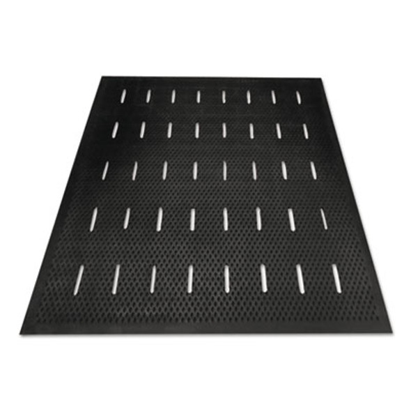 Free Flow Comfort Utility Floor Mat, 36" x 48", Black Non-Slip Vented Surface