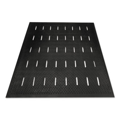 Free Flow Comfort Utility Floor Mat, 36" x 48", Black Non-Slip Vented Surface