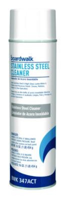 Stainless Steel Cleaner And Polish, Water-In-Oil Based, Lemon Scent, 18 Oz Aerosol Spray, 12/Carton
