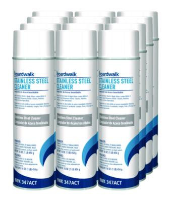 Stainless Steel Cleaner And Polish, Water-In-Oil Based, 18 Oz Aerosol Spray, 12/Carton